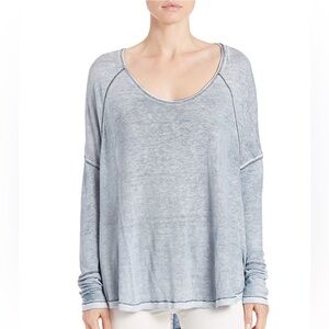 Free people Light Blue Long Sleeve Top